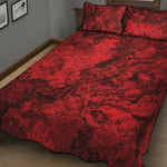 Red Blood Print Quilt Bed Set