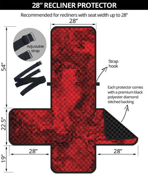 Red Blood Print Recliner Protector