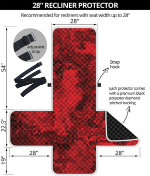 Red Blood Print Recliner Protector