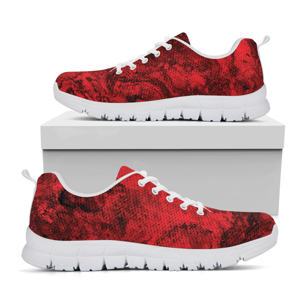 Red Blood Print White Sneakers