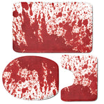 Red Blood Stains Print 3 Piece Bath Mat Set