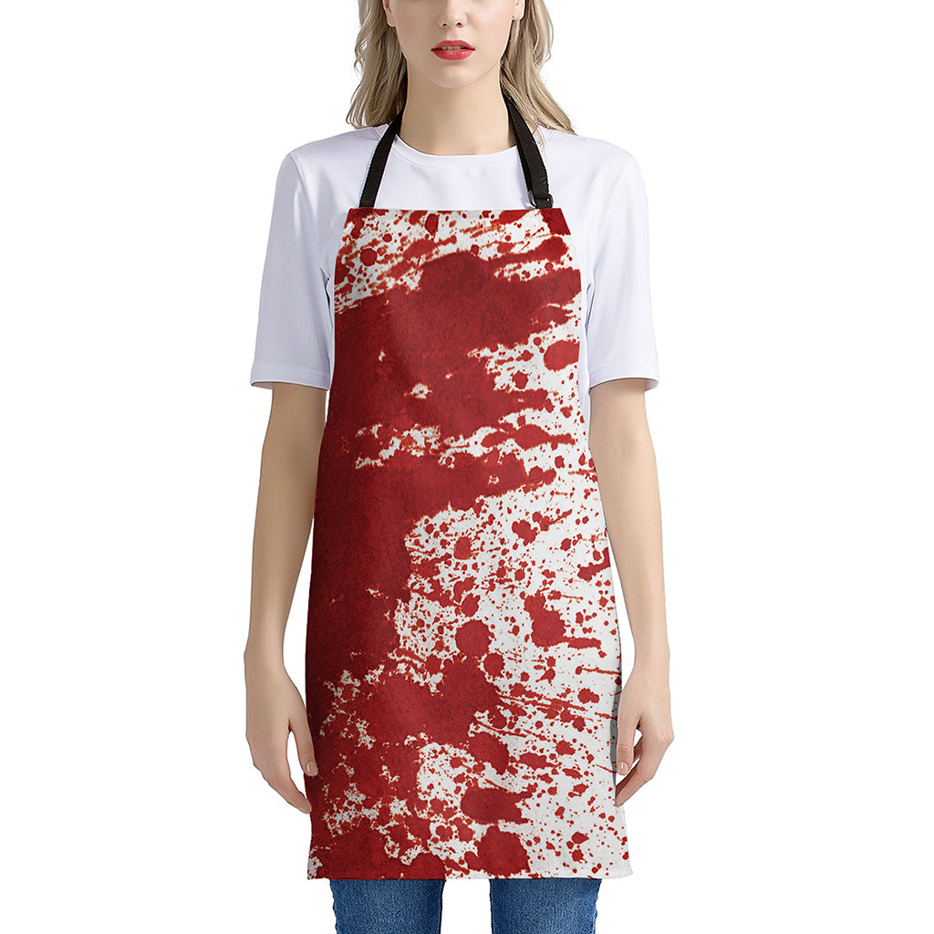 Red Blood Stains Print Apron