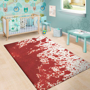 Red Blood Stains Print Area Rug