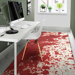 Red Blood Stains Print Area Rug