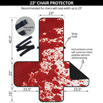 Red Blood Stains Print Armchair Protector