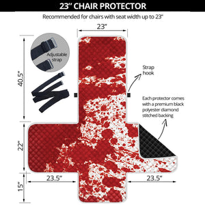 Red Blood Stains Print Armchair Protector