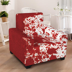 Red Blood Stains Print Armchair Slipcover