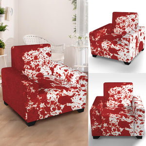 Red Blood Stains Print Armchair Slipcover