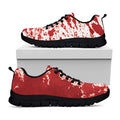 Red Blood Stains Print Black Running Shoes