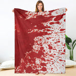 Red Blood Stains Print Blanket