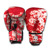 Red Blood Stains Print Boxing Gloves