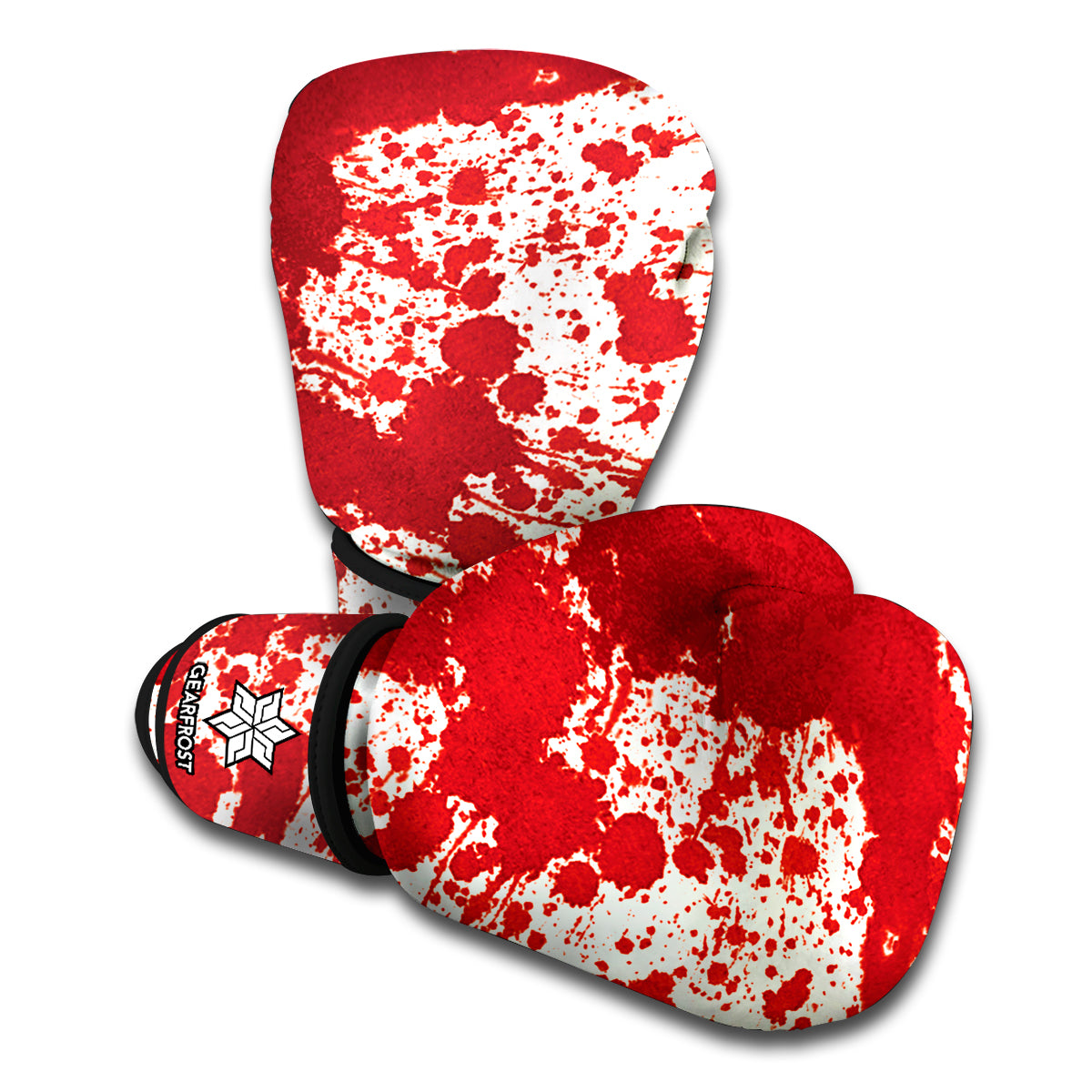 Red Blood Stains Print Boxing Gloves