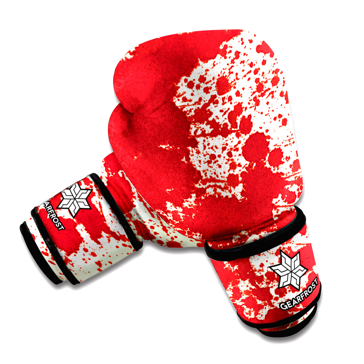 Red Blood Stains Print Boxing Gloves