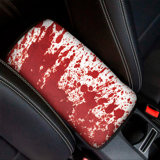 Red Blood Stains Print Car Center Console Cover