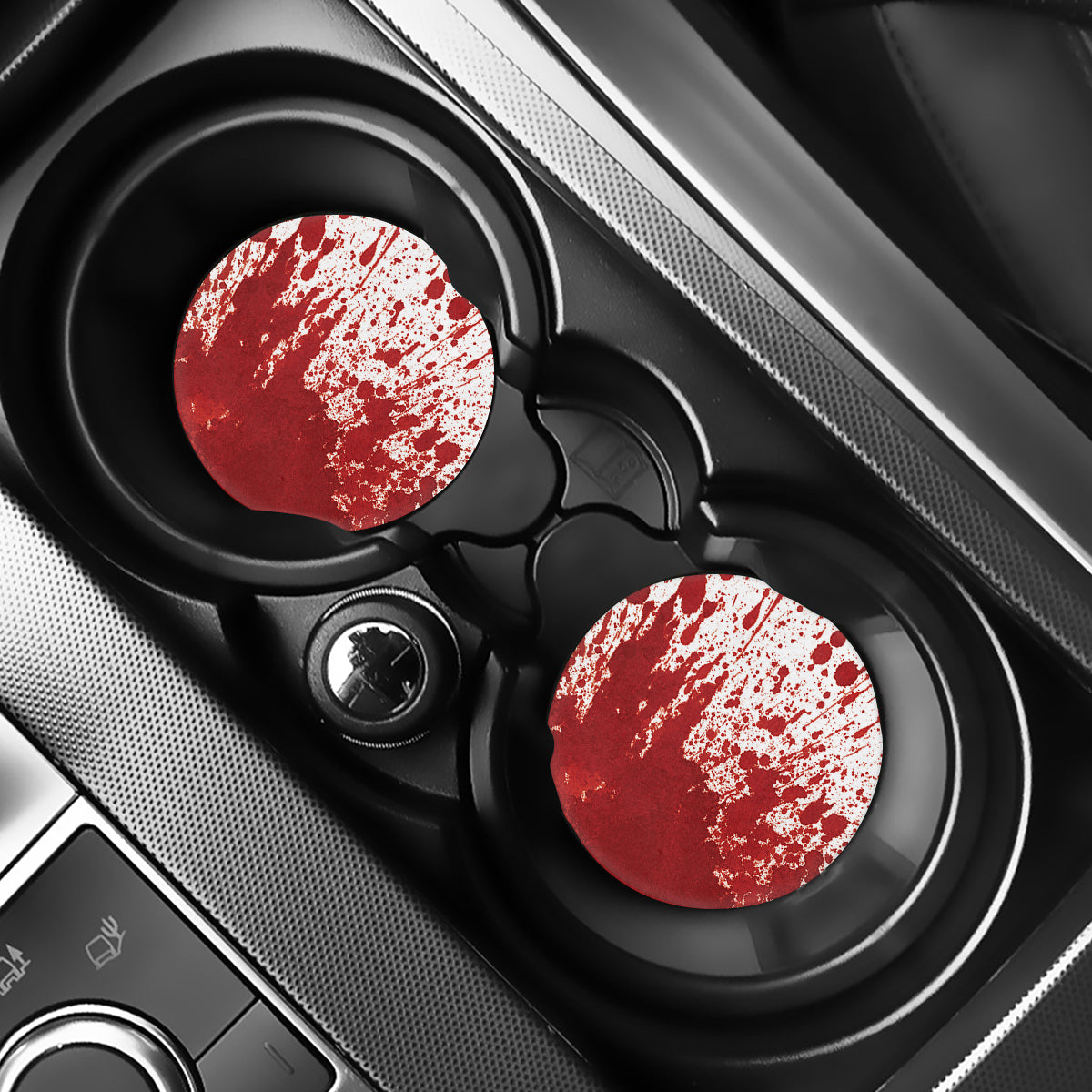 Red Blood Stains Print Car Coasters