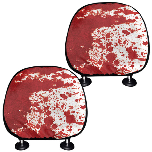 Red Blood Stains Print Car Headrest Covers