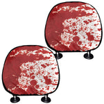 Red Blood Stains Print Car Headrest Covers