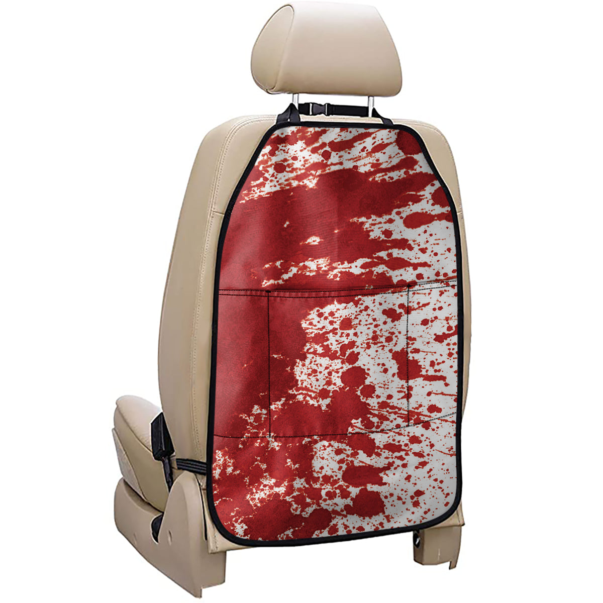 Red Blood Stains Print Car Seat Organizers