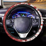 Red Blood Stains Print Car Steering Wheel Cover