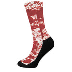 Red Blood Stains Print Crew Socks