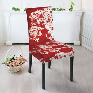 Red Blood Stains Print Dining Chair Slipcover