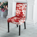 Red Blood Stains Print Dining Chair Slipcover