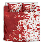 Red Blood Stains Print Duvet Cover Bedding Set