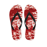 Red Blood Stains Print Flip Flops