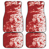 Red Blood Stains Print Front and Back Car Floor Mats