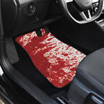 Red Blood Stains Print Front and Back Car Floor Mats