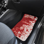 Red Blood Stains Print Front and Back Car Floor Mats