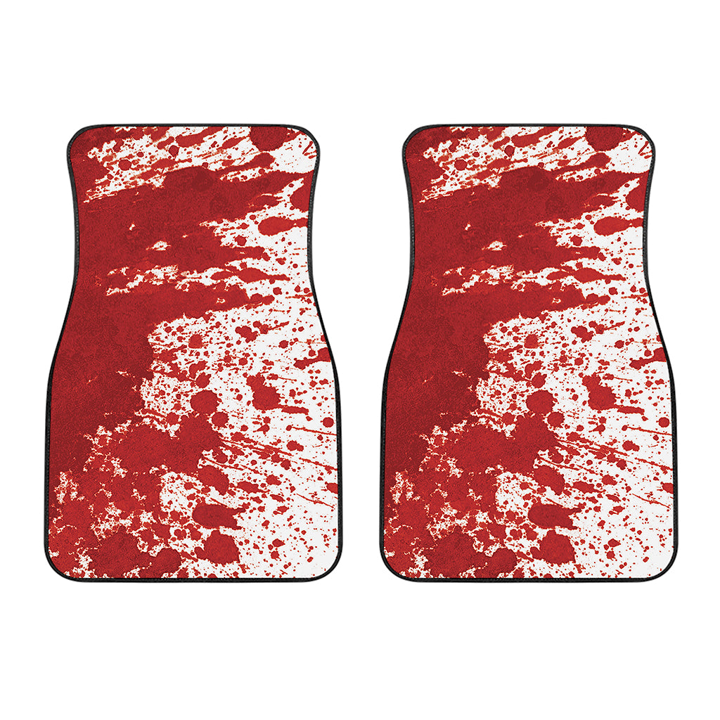 Red Blood Stains Print Front Car Floor Mats