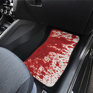 Red Blood Stains Print Front Car Floor Mats