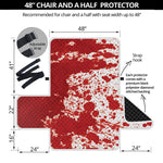 Red Blood Stains Print Half Sofa Protector