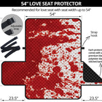 Red Blood Stains Print Loveseat Protector