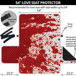 Red Blood Stains Print Loveseat Protector