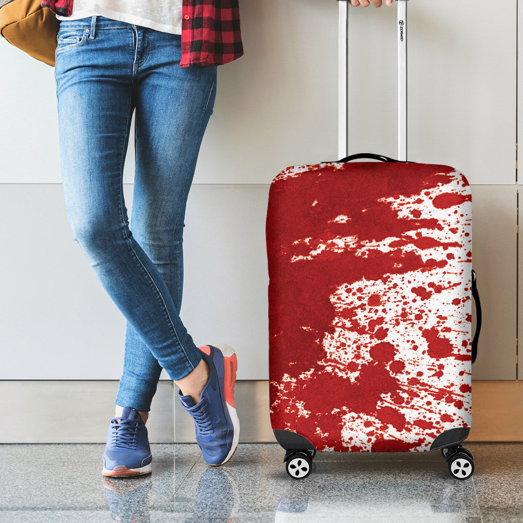 Red Blood Stains Print Luggage Cover