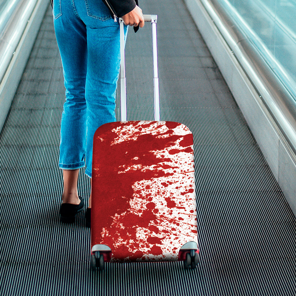 Red Blood Stains Print Luggage Cover