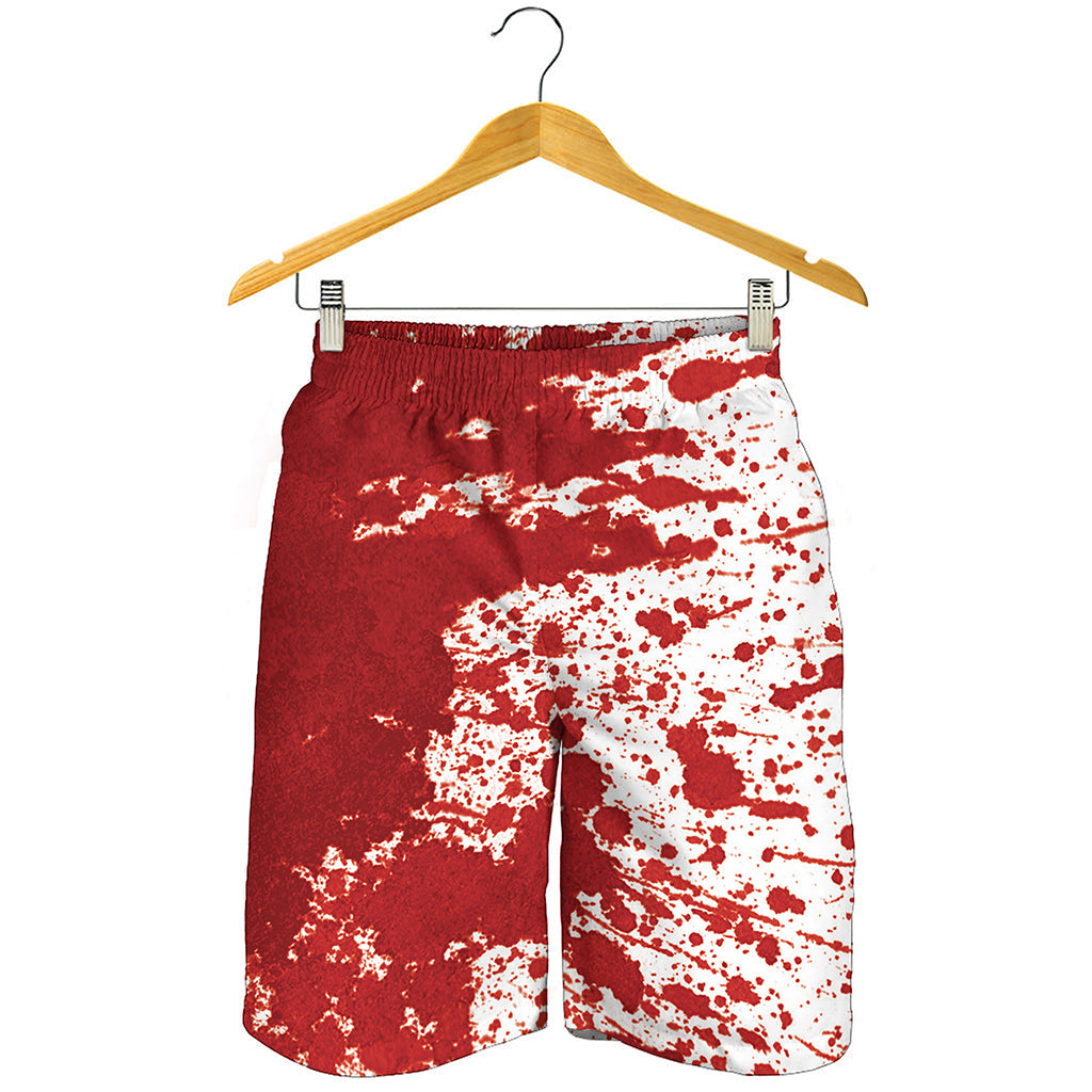 Red Blood Stains Print Men's Shorts