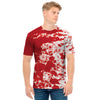 Red Blood Stains Print Men's T-Shirt