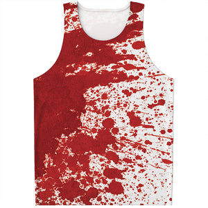 Red Blood Stains Print Men's Tank Top