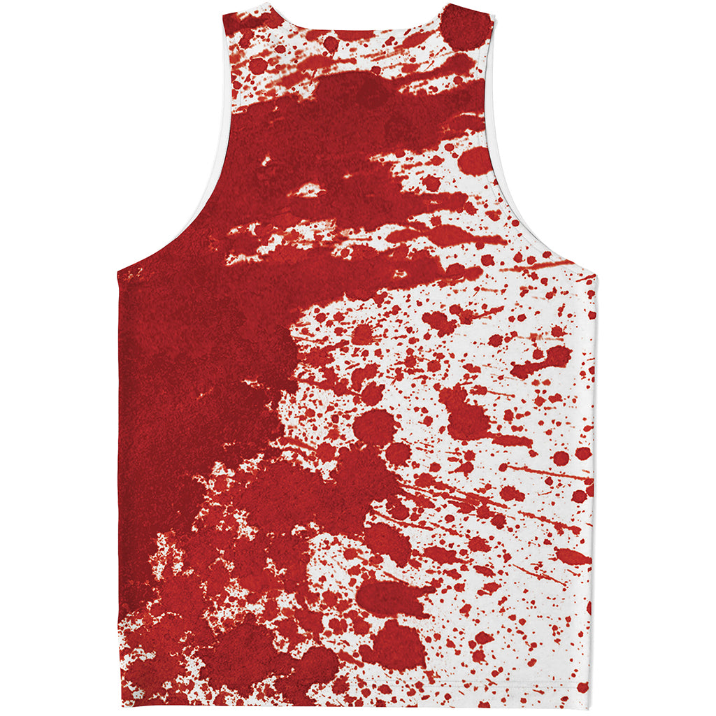 Red Blood Stains Print Men's Tank Top