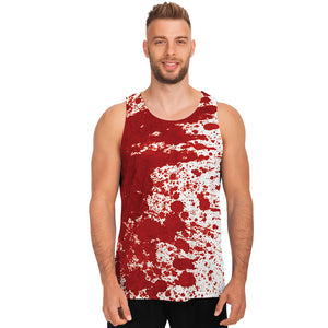 Red Blood Stains Print Men's Tank Top