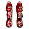 Red Blood Stains Print Muay Thai Shin Guard