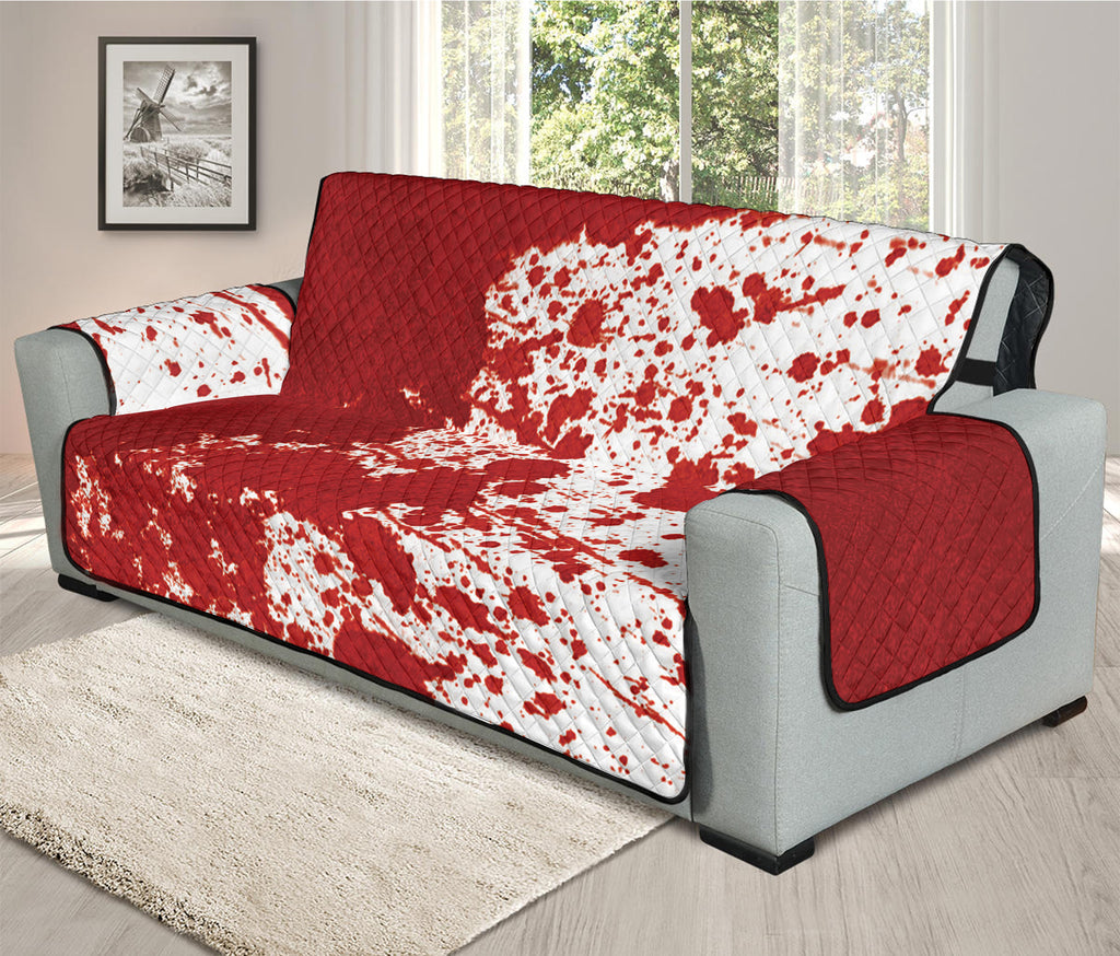 Red Blood Stains Print Oversized Sofa Protector