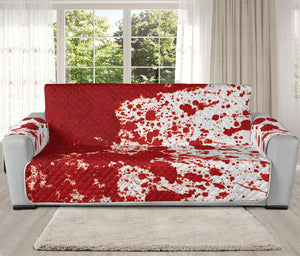 Red Blood Stains Print Oversized Sofa Protector