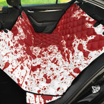 Red Blood Stains Print Pet Car Back Seat Cover