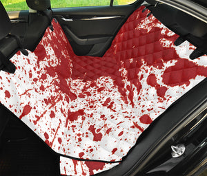 Red Blood Stains Print Pet Car Back Seat Cover