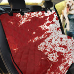 Red Blood Stains Print Pet Car Back Seat Cover