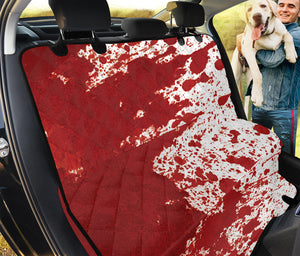 Red Blood Stains Print Pet Car Back Seat Cover